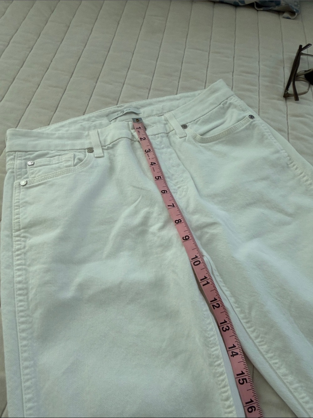 7 for all mankind White Denim Jeans 28 - Picture 4 of 8